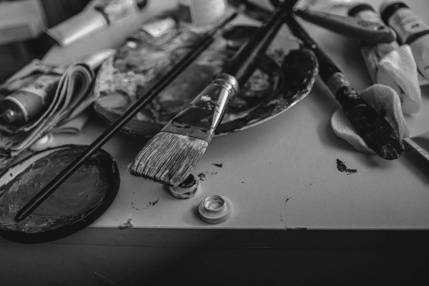 Dettaglio ravvicinato di studio tonale su natura morta